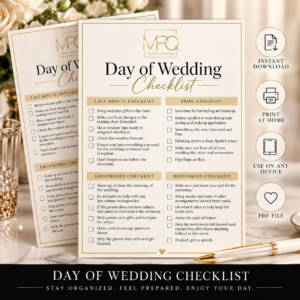 Free Wedding Day Checklist